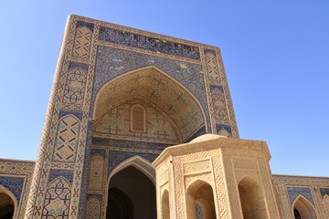 View of the complex Poi Kolon Bukhara, Uzbekistan. UNESCO world Heritage