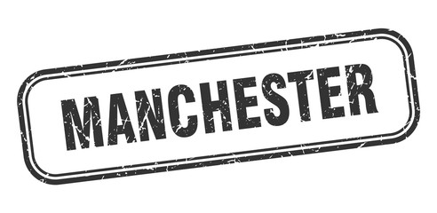 Manchester stamp. Manchester black grunge isolated sign