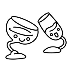  Wine Glasses Vector 