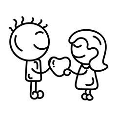  Romantic Couple Vector 