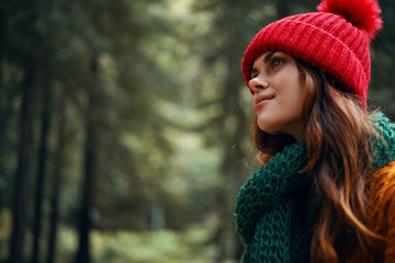 portrait of young woman in autumn park