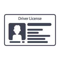 Driver id card license with photo identification vector