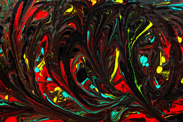 Different color oil paint, as abstract background.