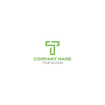 Green TS Logo Design Vector