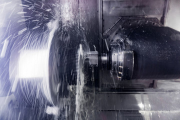 Processing and manufacturing of parts on a water-cooled CNC machine.