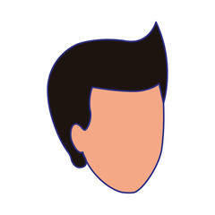 default man face icon, colorful design