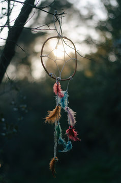 Blue and brown dream catcher