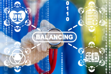 Balancing work medical concept. Health Care Balance Harmony Success.