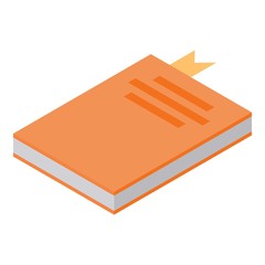 Book judge icon. Isometric of book judge vector icon for web design isolated on white background