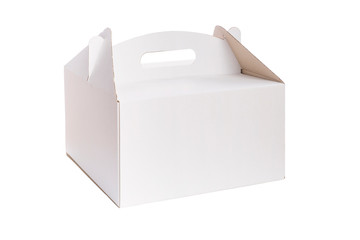 Folding paper box for cakes, sweets and takeaway food