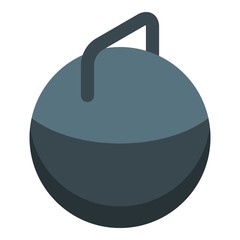 Kettlebell icon. Isometric of kettlebell vector icon for web design isolated on white background