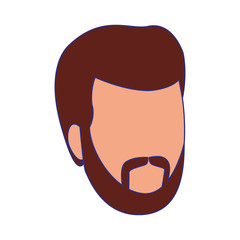 avatar man with beard icon, colorful design