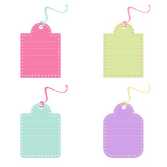 Blank tags! Fun and colorful vector illustration!
