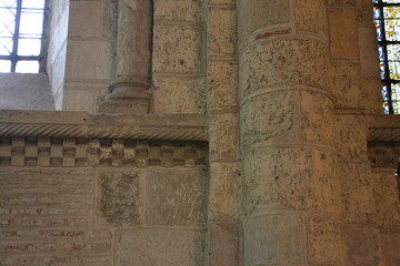ancient masonry of the basilica of Saint-Sernin in Toulouse