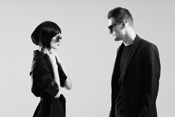 man and woman shaking hands