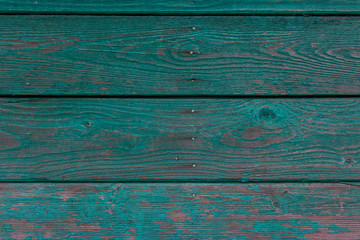 Wooden background texture. Old, scratched, natural, green