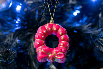 Christmas decoration hanged on tree