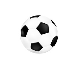 Fototapeta na wymiar Football. Ball for soccer. 3d ball vector isolated on white background