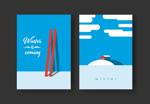 Winter Minimalist Cards Layout