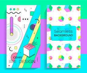 Memphis pattern of retro vintage 80s or 90s style