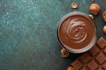 Hazelnut spread with nuts and chocolate