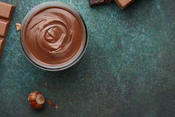 Hazelnut spread with nuts and chocolate