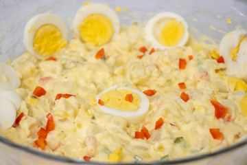 egg salad with potatoes