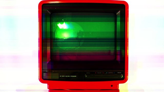 vintage televison tv spinning aorund