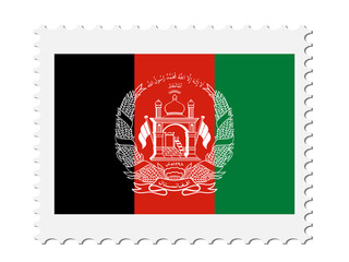 Obraz premium Postage Stamp With Afghanistan Flag Vector illustration Eps 10