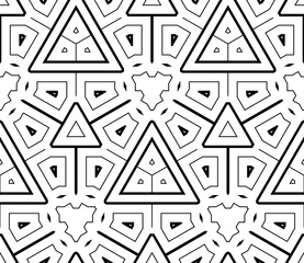 Abstract thin line seamless pattern. Linear ornamental geometric background. Wrapping paper. Vector illustration.           