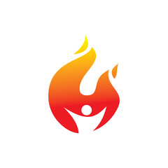 spirit people flame logo design