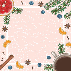 Christmas Morning Coffee Card or Menu Template