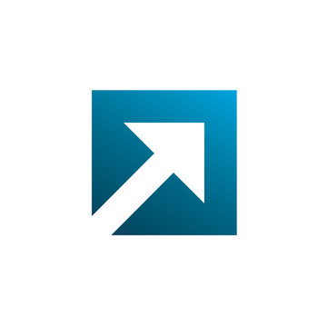 square arrow color logo design