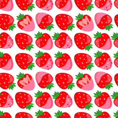 Vector pink chocolate covered strawberries pattern