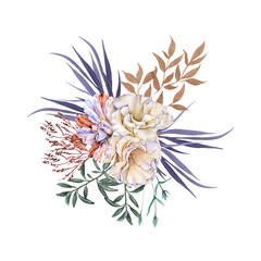 Eustoma. wilted flower. Isolated on a white background.