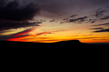 Sunset over Basel near