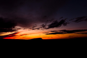 Sunset over Basel wide