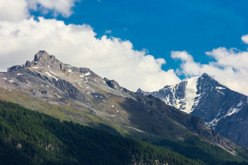 Fototapeta na wymiar Berg und Gletscher vom schweizer Wallis