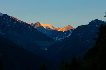 Perfect view over the valley from Valais Switzerland