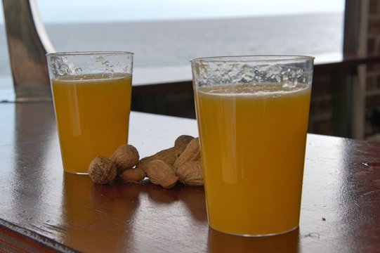 "poncha", a typical drink of the island of Madeira based on rum and citrus fruits