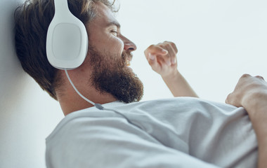 man with towel on his head in bathroom