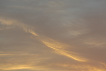 Sunset cloudscape with ribbon of light 