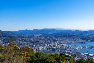 Obraz premium [長崎県]佐世保市全景（弓張展望台）