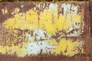 metal sheet with rust and paint