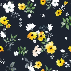 Poster Seamless floral pattern with flowers.Flowers texture © lovepattern