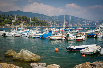 Santa Margherita Ligure. The italian Riviera near Portofino, a coastal city on the Italian Riviera in the Italian region of Liguria.