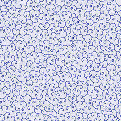 Flower contrast vector seamless pattern