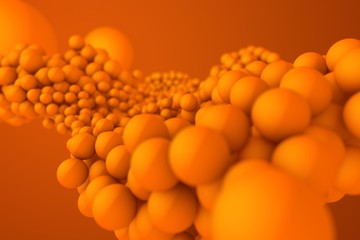 Group of glowing orange balls