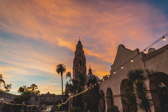 Balboa Park At Sunset