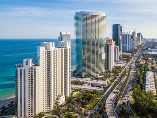 Flight over the Atlantic Coast of South Florida